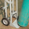 Single Cylinder Hand Truck, 8" Semi-Pneumatic Wheels, Rear Casters