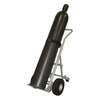 Single Cylinder Hand Truck, 10" Flat-Free Wheels, Rear Casters