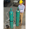 Double Cylinder Hand Truck, 10.5" Pneumatic Wheels, Rear Casters