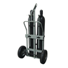 Double Cylinder Hand Truck with Hoist Ring, 16" Pneumatic Wheels