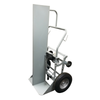 Double Cylinder Hand Truck with Firewall, 16" Pneumatic Wheels, Rear Casters