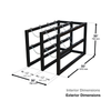 Gas Cylinder Barricade Rack, 8 Cylinder Capacity, 2 Wide / 4 Deep