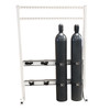 Gas Cylinder Process Stand, 4 Cylinder Capacity, In-Line, Steel