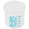 Stackable PP Beakers, Blue Graduations, 50 mL, case/10