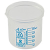 Stackable PP Beakers, Blue Graduations, 50 mL, case/10