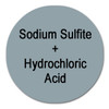 Round Color-Coded Chemical Labels, Sodium Sulfite/Hydrochloric Acid, Gray, Na2SO3 +HCL, Roll/1000