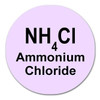 Chemical Labels, Round, Color-Coded, Ammonium Chloride, Lavender, NH4Cl, Roll/1000