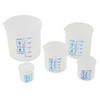 Stackable PP Beaker Set includes 50mL, 100mL, 250mL, 500mL, 1000, pack/5