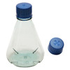 Erlenmeyer Flasks with Screw Cap, Autoclavable PC, Sterile, 500mL with Baffle, case/12