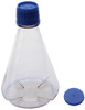 Erlenmeyer Flasks with Screw Cap, Autoclavable Polycarbonate, Sterile, 2000 ml with Baffle, case/6