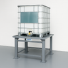 IBC Tote Containment Stand for 1-Tote, Steel, 36" Tall