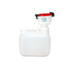 2.5 gallon Low Profile Container, HDPE shown with ECO Funnel