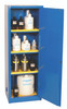 Eagle® Space Saver Acid & Corrosive Metal Safety Cabinet, 24 Gal., 3 Shelves, 1 Door, Manual Close, Blue