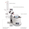 SCI100-S 5L Rotary Evaporator, Vertical Coiled Condenser, Manual Lift w/ 5L Bath, 1000 ml Evaporating Flask, 1000 ml Receiving Flask