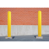 Eagle® Bollard Post Covers, 6" x 72" Fluted Bollard Post Sleeve, Yellow