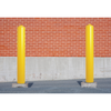 Eagle® Bollard Cover, 8" x 57" Bumper Bollard Post Sleeve, Smooth, Yellow or Red