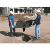UltraTech Drain Guard, Trash and Debris, 10-Pack, construction workers installing a black drain guard at a construction site to prevent debris from clogging drainage systems.