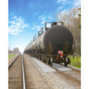 UltraTech FILTER-TEX, 30 inch wide x 250 feet long roll, 12 oz. per square yard, industrial filter fabric roll placed on railroad tracks.