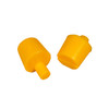 UltraTech Drum Rack, 4-Drum System with Drain, Yellow, close-up of yellow drum rack components with drain feature.