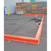 UltraTech Berm Builder Plus, 2'', construction site with orange berm border and mounting strips and anchors.