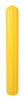 Justrite 8" x 56" Fluted Bollard Cover, Yellow, showing a tall, cylindrical, yellow safety bollard cover with a fluted design for visibility and protection.