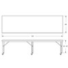 Valley Craft Mobile Adjustable Height Work Table - Steel Frame w/ Hardwood Top, 120" x 48", 26-42" Height, 2000 lb Capacity