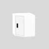 Valley Craft Corner Wall-Mounted Steel Storage Cabinet, white, with right-hinged door, one adjustable shelf, 21 inches wide, 21 inches deep, and 24 inches high, wall-mounted storage solution.