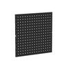 Valley Craft Deluxe Pegboard Wall Panels, 24 inches by 24 inches, black, flanged steel pegboard with evenly spaced square holes, 2 panels per pack.