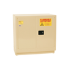 Justrite 22 Gallon Flammable Liquid Safety Cabinet, Under-Counter Design, Two-Door Self-Closing, 1 Shelf, Beige