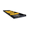 Justrite QuickBerm 6' x 20' x 8" 4-Zone Decontamination Spill Containment Berm, 598 Gallon Capacity, for Hazmat & Chemical Spill Cleanup, black and yellow spill containment berm with four zones for effective hazardous material containment.