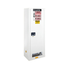 Justrite Sure-Grip® EX Slimline Flammable Safety Cabinet, 22 Gallon, Manual-Close 1-Door, 3 Shelves, Space-Saving Chemical Storage, White Finish