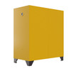 Justrite Utili-Guard+™ Flammable Safety Cabinet, 45 Gallon, Self-Close 2-Door with Attachments, 2 Shelves, Industrial Chemical Storage, Yellow Finish