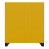 Justrite Utili-Guard+™ Flammable Safety Cabinet, 90 Gallon, Self-Close 2-Door with Attachments, 2 Shelves, Industrial Chemical Storage, Yellow Finish