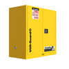 Justrite Utili-Guard+™ Flammable Safety Cabinet, 90 Gallon, Self-Close 2-Door with Attachments, 2 Shelves, Industrial Chemical Storage, Yellow Finish