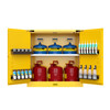 Justrite Utili-Guard+™ Flammable Safety Cabinet, 90 Gallon, Self-Close 2-Door with Attachments, 2 Shelves, Industrial Chemical Storage, Yellow Finish