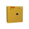 Justrite Paint Safety Cabinet, 40 Gallon, Manual-Close 2-Door, 3 Shelves, Flammable Paint Storage, Industrial Chemical Safety, Yellow Finish
