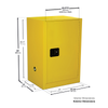 Eagle® Flammable Cabinet, 12 gallon Cabinet 1 Door, Self-Closing