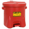Eagle® 10 gal Poly Oily Waste Can, Foot Lever, Choose Color