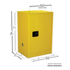 Eagle® Pesticide Safety Storage Cabinet, 12 gallon, 1 Door