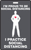 ID Badge, I'm Proud To Be Social Distancing I Practice Social Distancing, pack/25