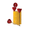 Justrite® Large Metal Drum Funnel, Self-Closing Lid, 6" Flame Arrester, Groundable