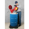 Justrite® Large Metal Drum Funnel, Self-Closing Lid, 6" Flame Arrester, Groundable