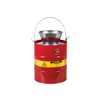 Justrite® 10905 Safety Can, 5 gallon Steel Drain Can with Funnel