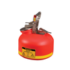 Justrite® 2 gal Polyethylene Liquid Disposal Can, Steel Hardware