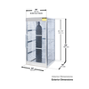 Vertical Gas Cylinder Storage Locker, Aluminum, 5-10 Cylinders