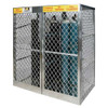 Vertical Gas Cylinder Storage Locker, Aluminum, Double 10-20 Cylinders