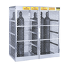 Vertical Gas Cylinder Storage Locker, Aluminum, Double 10-20 Cylinders 