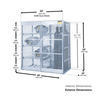 Gas Cylinder Storage Locker, Aluminum, 8 Horizontal & 10 Vertical