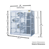 Gas Cylinder Storage Locker, Aluminum, 8 Horizontal & 10 Vertical
