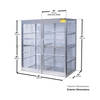 Vertical Gas Cylinder Storage Locker, Aluminum (CSA) 16 Cylinder